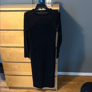 Express Black Long Sleeve Dress
